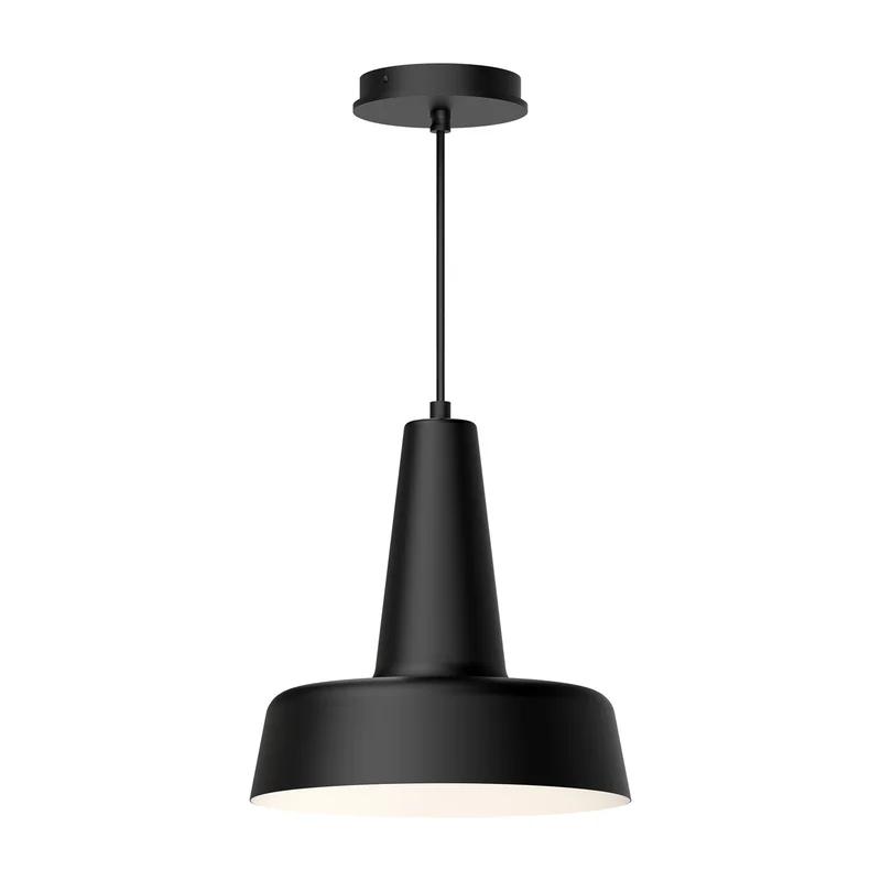 Juliana Scandinavian Minimalist Pendant in Matte Black and Gold