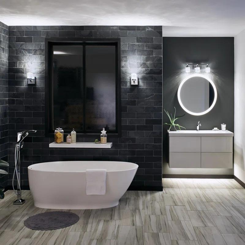 Elan Lighting - Ryame - 31.5 Inch LED Mirror-Matte Silver Finish - Elan Lighting