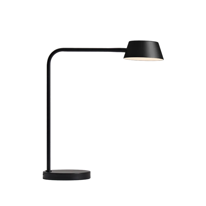 Sleek Matt Black Olo Metal Desk Lamp with Touch Dimmer