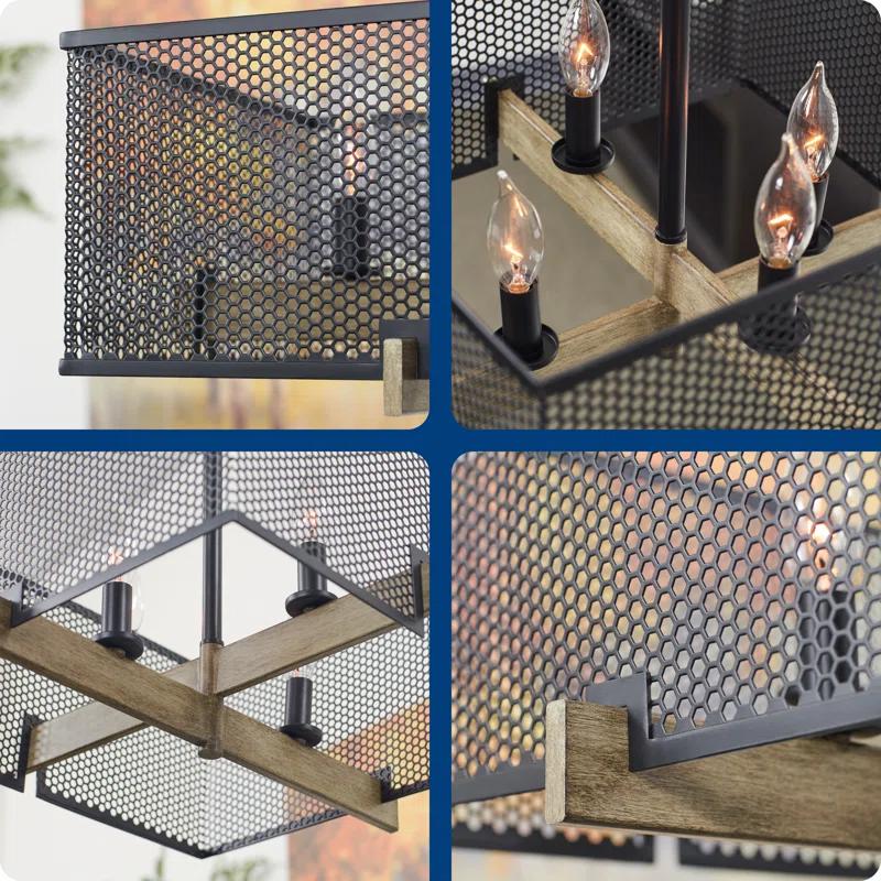 17 Stories Windmoor 4 - Light Dimmable Square / Rectangle Chandelier