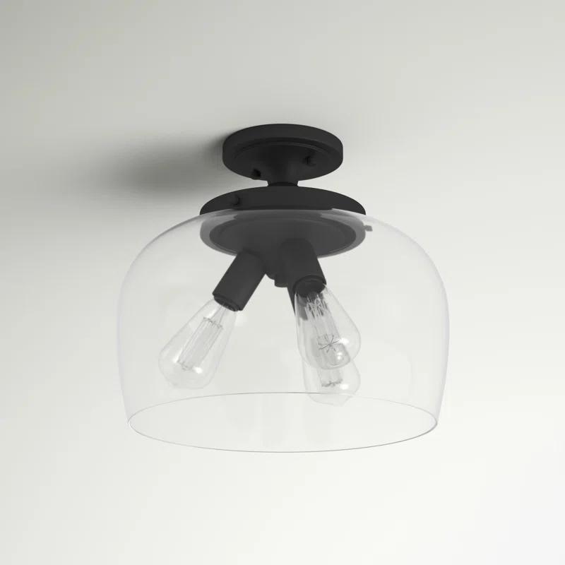 Three Posts™ Cromkill Glass Semi Flush Mount