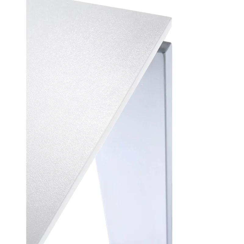 Kartell Four Soft Touch Rectangular White Aluminum Table