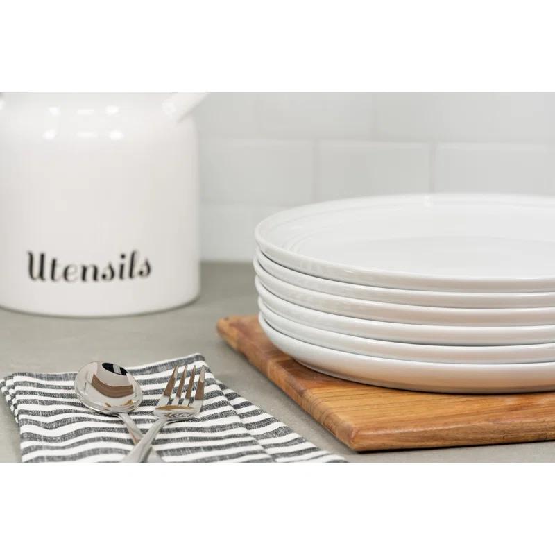 Ten Strawberry Street Double Line 10.5" Dinner Plate (Set of 6)