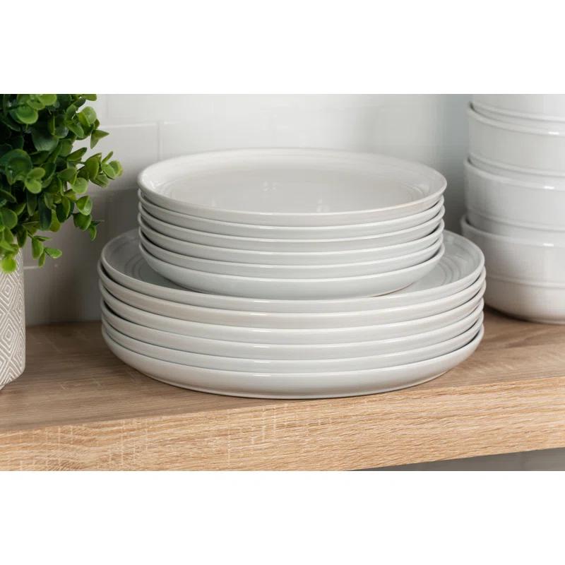 Ten Strawberry Street Double Line 10.5" Dinner Plate (Set of 6)