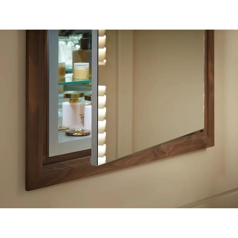 Verdera Sleek 24"x30" Frameless Aluminum Medicine Cabinet with Adjustable Shelves