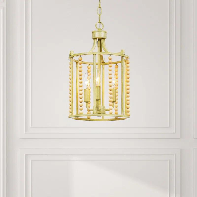 3 - Light Gold Candle Style Pendant