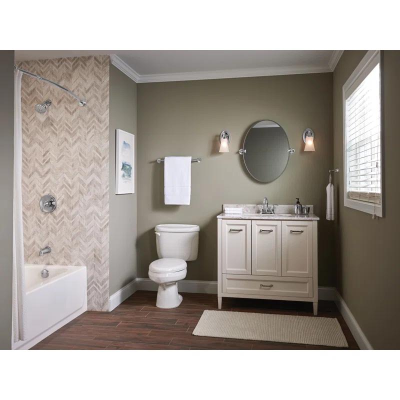 Elegant Idora High Arc Chrome Centerset Bathroom Faucet with Drain Assembly