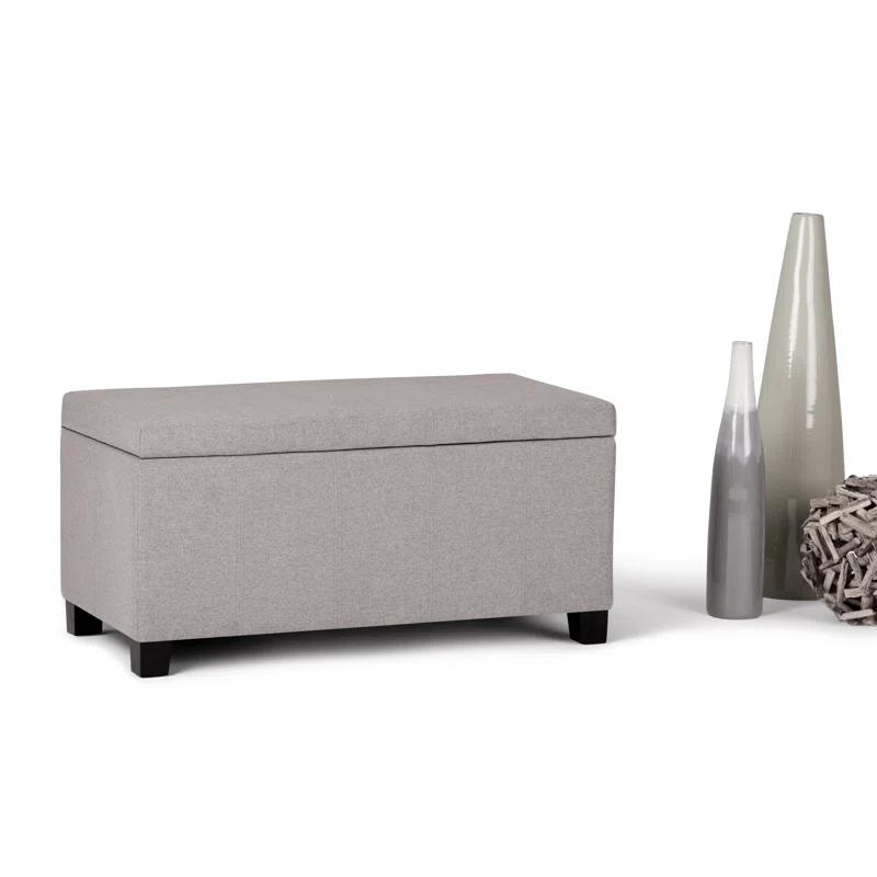 Dover Polyester Blend Upholstered Storage Bench