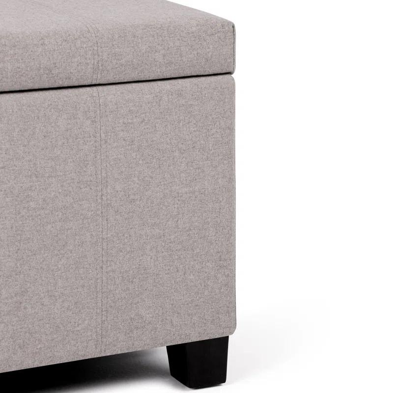 Dover Polyester Blend Upholstered Storage Bench