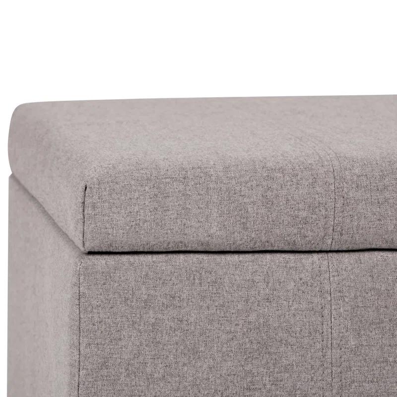 Dover Polyester Blend Upholstered Storage Bench