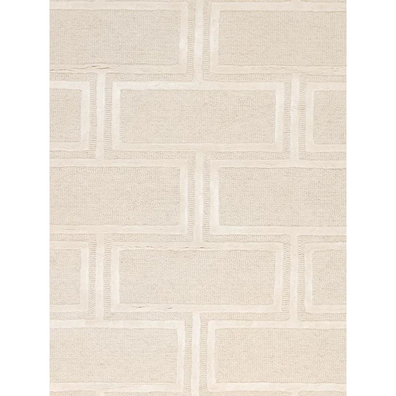 Pasargad Hand-Tufted Bamboo Silk & Wool Ivory Area Rug