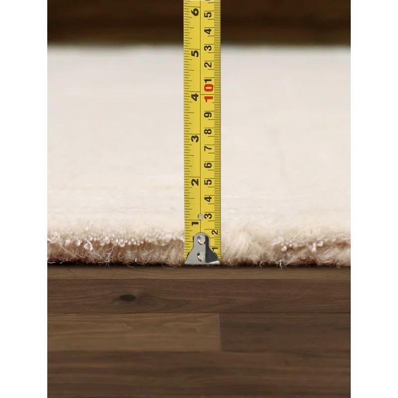Pasargad Hand-Tufted Bamboo Silk & Wool Ivory Area Rug