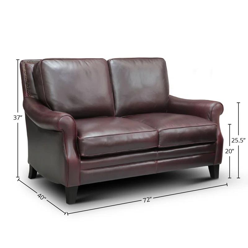 72'' Leather Loveseat