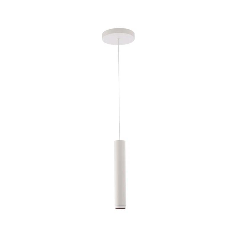 Silo Slim LED Pendant in White and Gold Aluminum