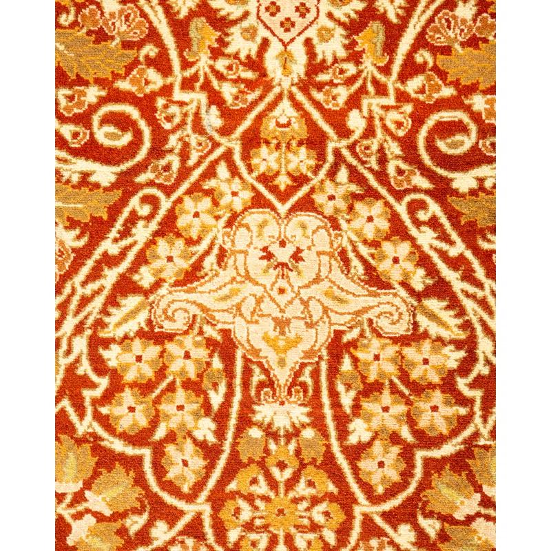 Elegant Ivory Oriental Wool Rug Hand-Knotted 8' x 10'