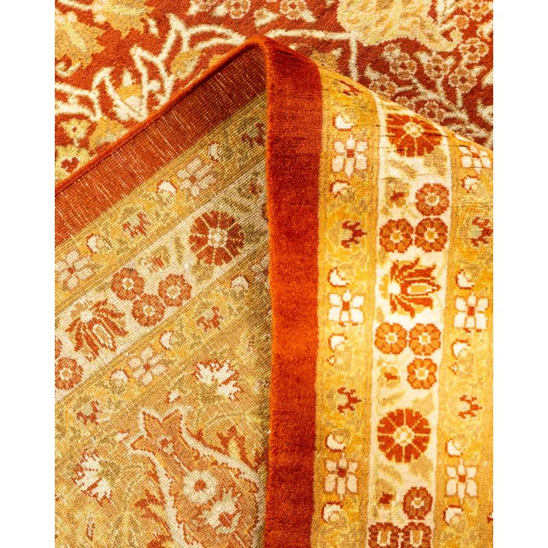 Elegant Ivory Oriental Wool Rug Hand-Knotted 8' x 10'