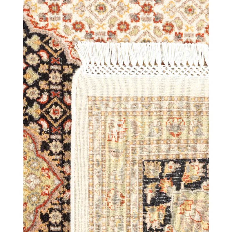 Hand-Knotted Ivory Wool Oriental 8' x 10' Area Rug