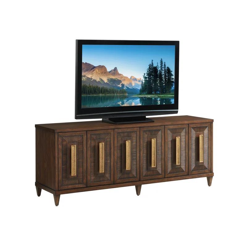 Lexington Transitional 72'' Walnut TV Stand with Cabinet