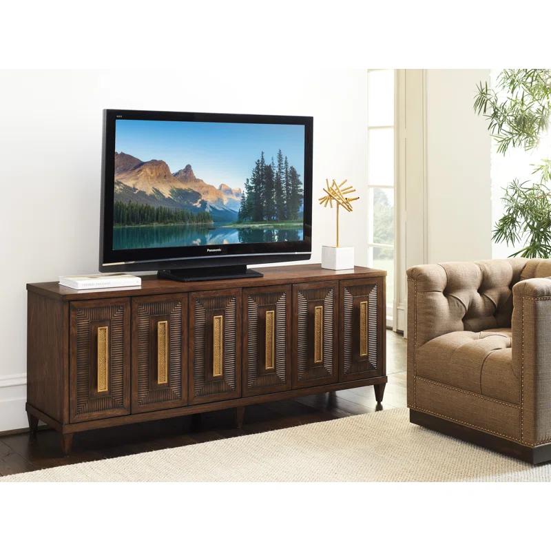 Lexington Transitional 72'' Walnut TV Stand with Cabinet
