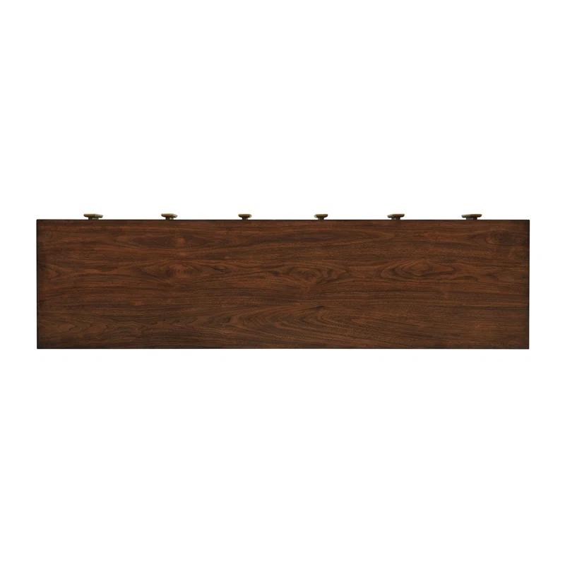 Lexington Transitional 72'' Walnut TV Stand with Cabinet