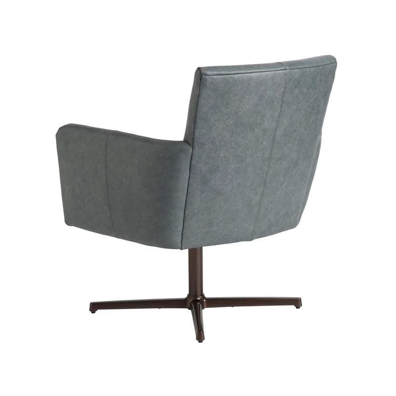 Barclay Butera Upholstery Leather Swivel Armchair