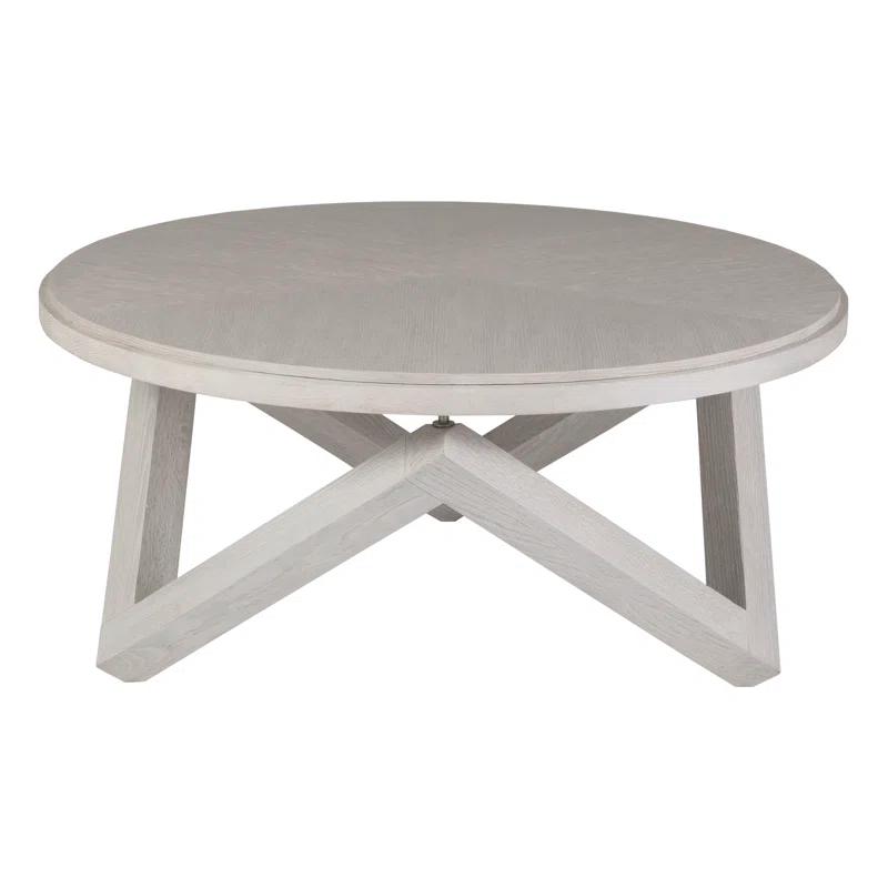 Contemporary Misty Grey Oak 42" Round Cocktail Table
