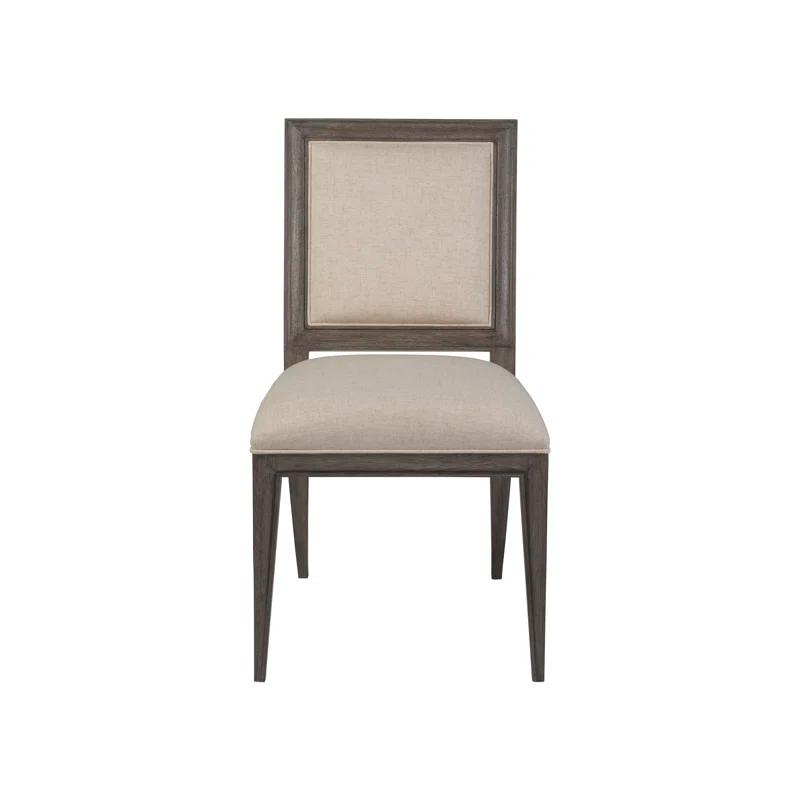 Belvedere Falcon Brown Upholstered Linen Side Chair