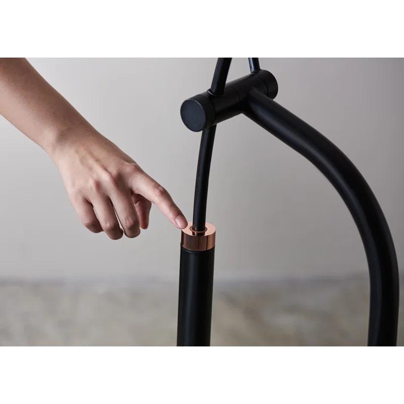 Hercules 84.2'' Matt Black Arched Floor Lamp