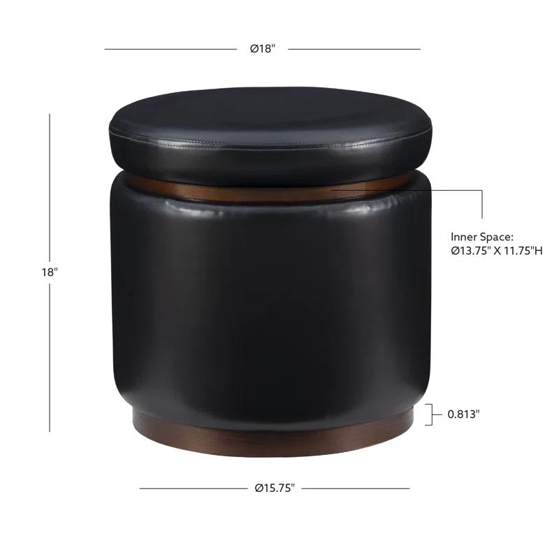 Wade Logan® Addilynne Faux Leather Ottoman