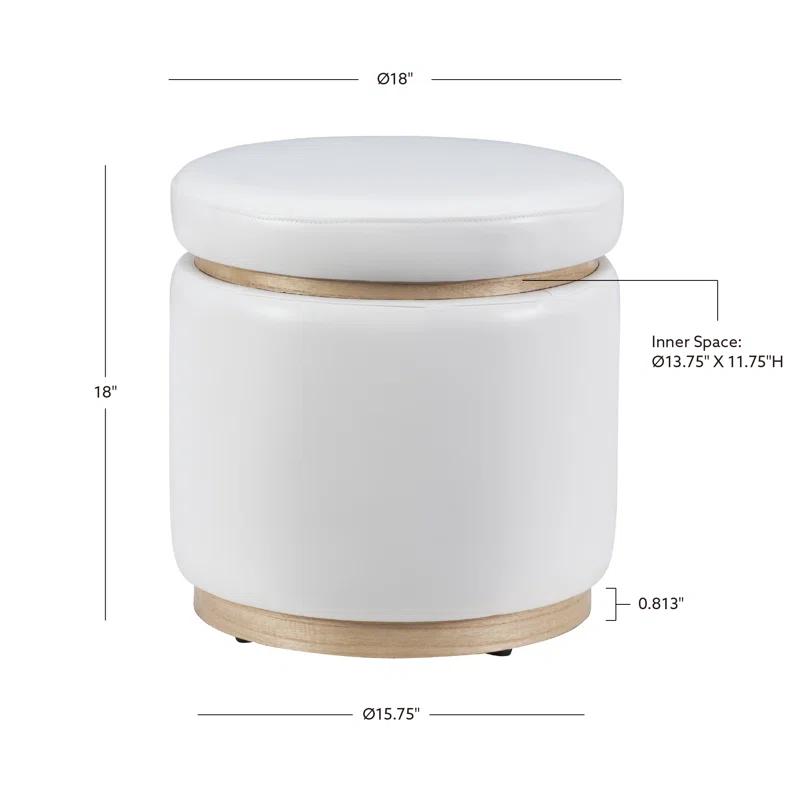 Addilynne Faux Leather Ottoman