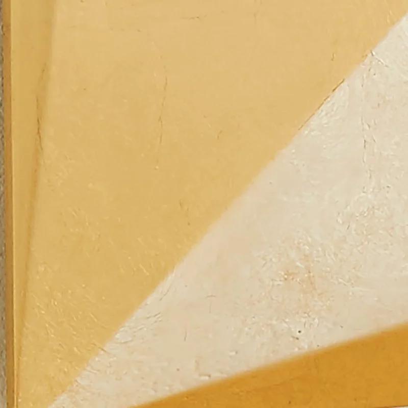 Elegant Angular Beveled Wall Mirror in Gold Leaf Finish