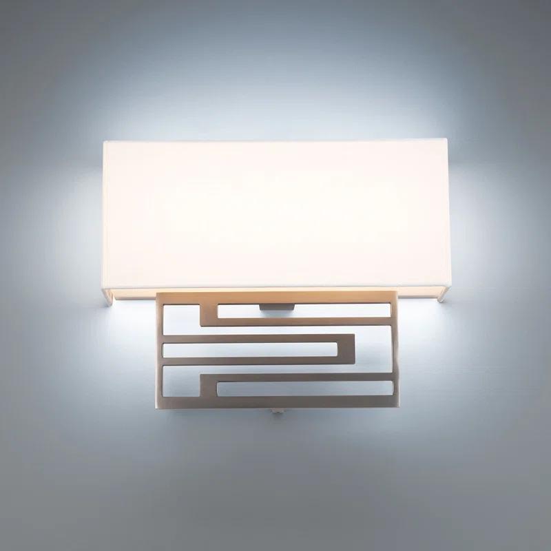 Brushed Nickel 14" LED Dimmable Wall Sconce for Modern Homes