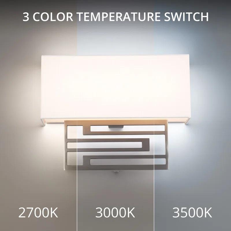 Brushed Nickel 14" LED Dimmable Wall Sconce for Modern Homes