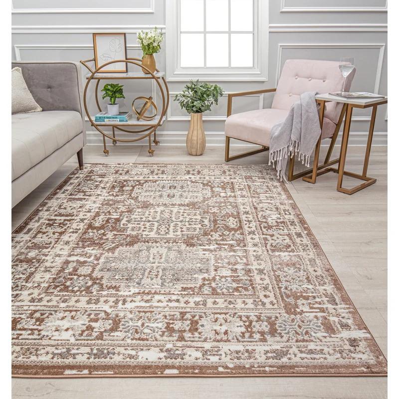 Misty Harbor 5' x 7' Gray Ocean-Themed Transitional Area Rug