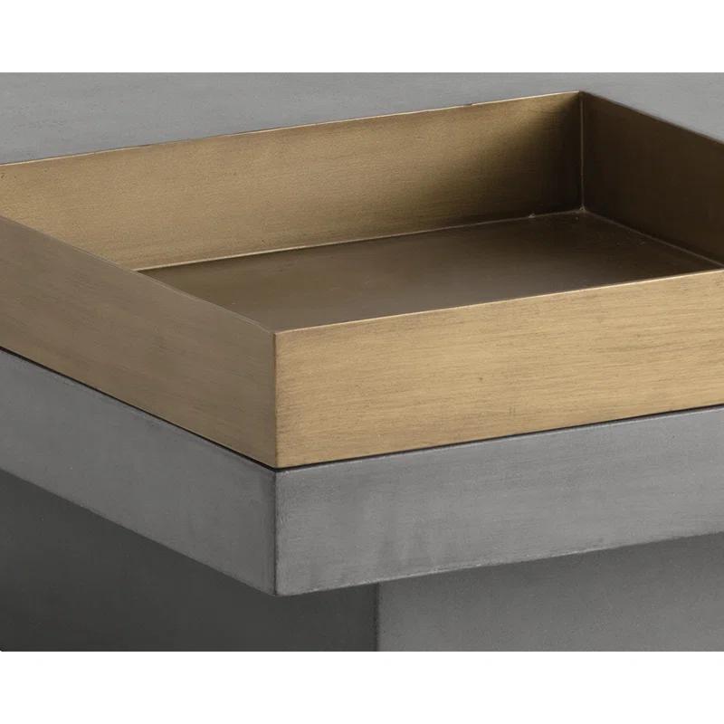 Transitional Gray Square Lift-Top Coffee Table with Storage