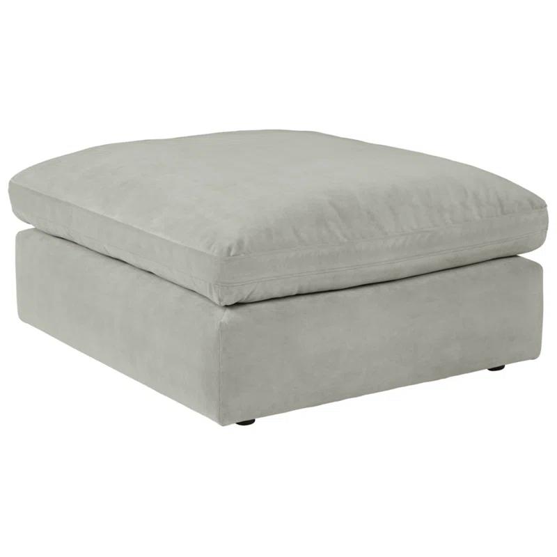 Sophie 42'' Gray Velvet Square Cocktail Ottoman