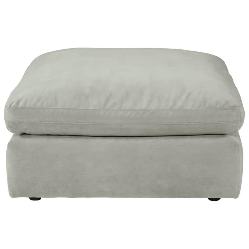 Sophie 42'' Gray Velvet Square Cocktail Ottoman