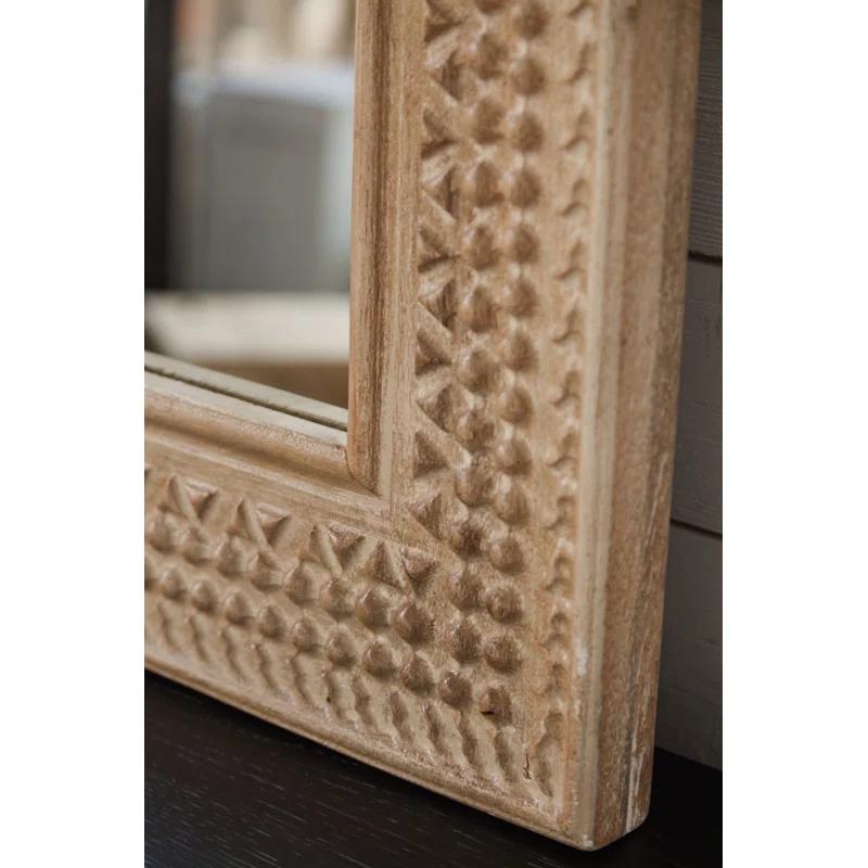 Ebern Designs Solid Wood Flat Mirror