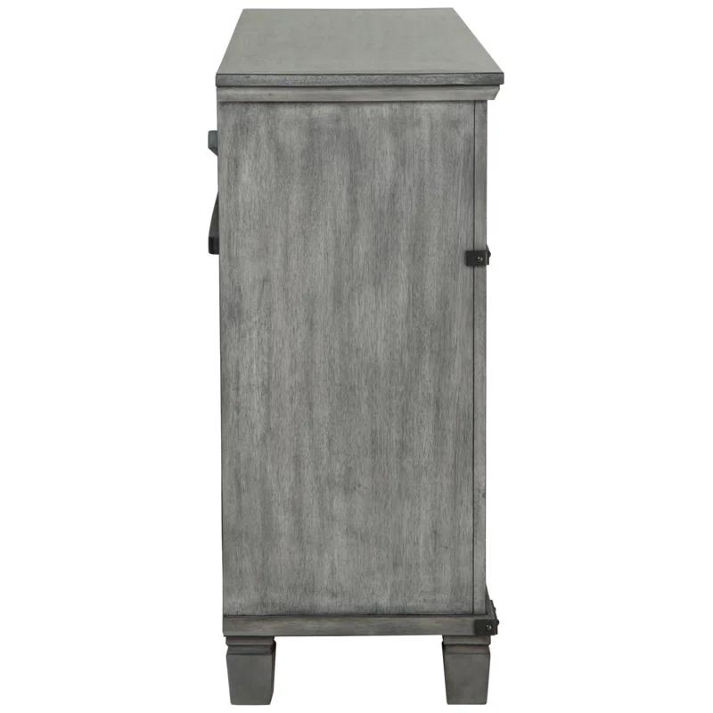 Russelyn Transitional 7-Drawer Double Dresser in Weathered Gray