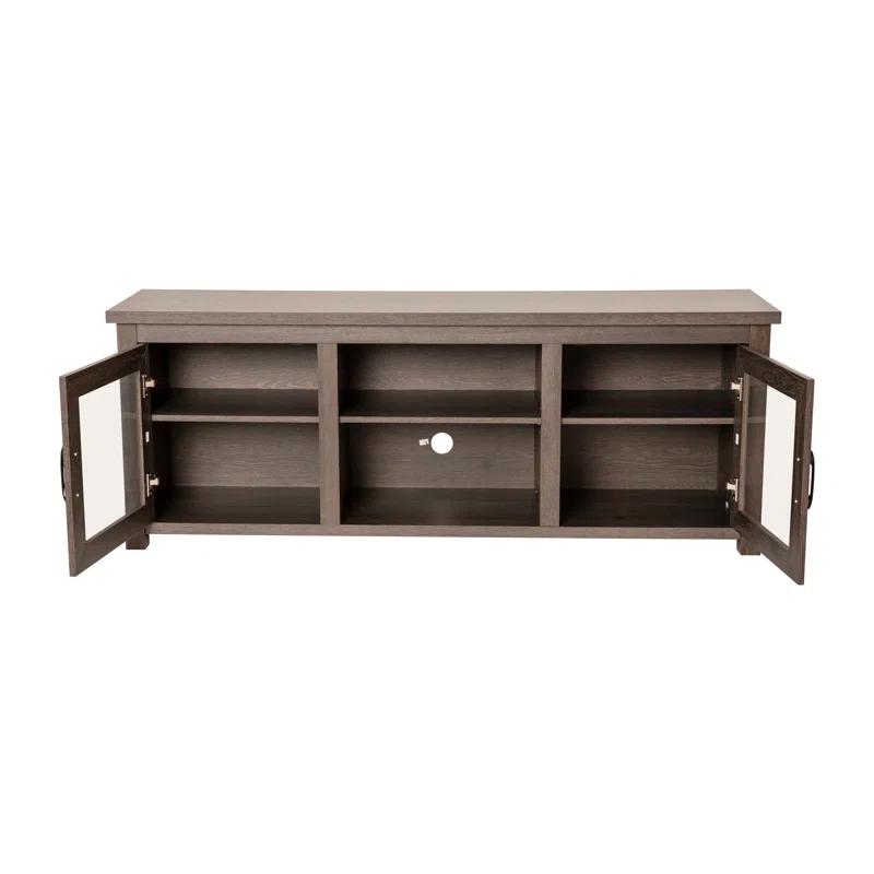 Flash Furniture Hatteras Classic TV Stand for up to 80" TVs with Glass Fronted Doors