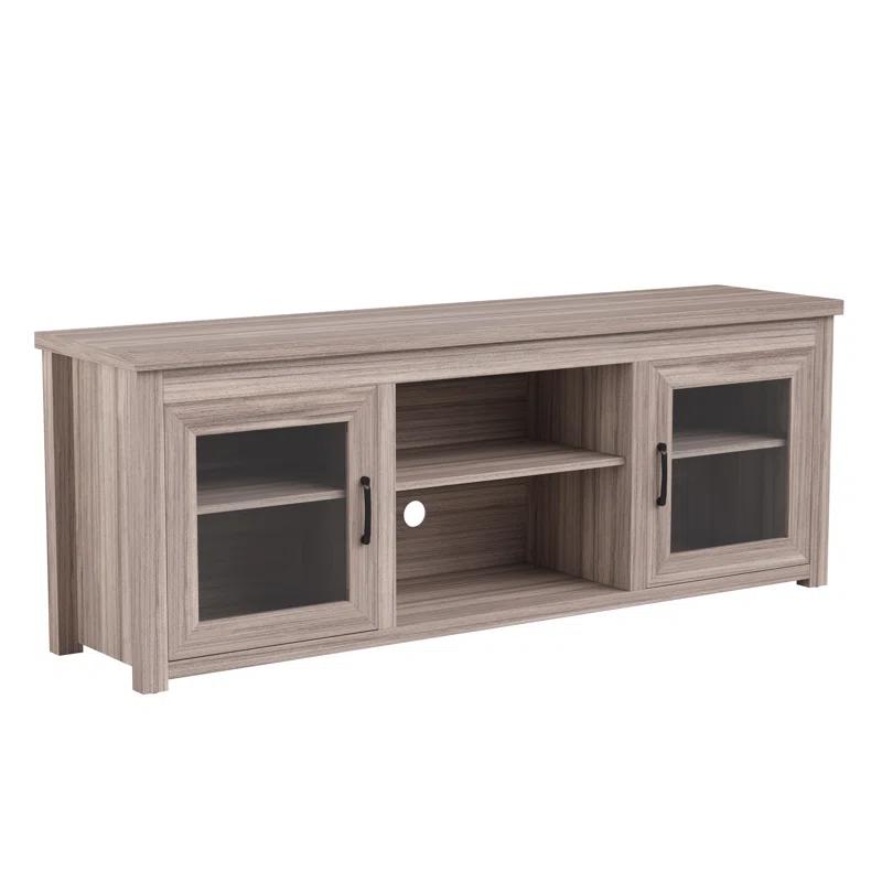 Flash Furniture Hatteras Classic TV Stand for up to 80" TVs with Glass Fronted Doors