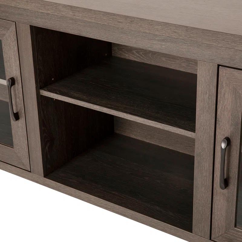 Flash Furniture Hatteras Classic TV Stand for up to 80" TVs with Glass Fronted Doors