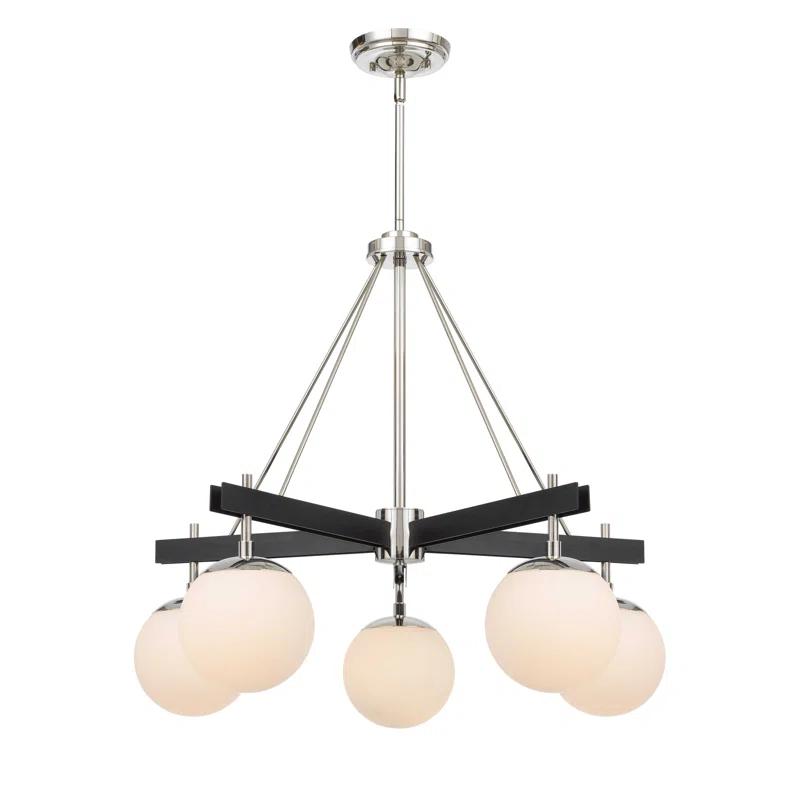 5 - Light Wagon Wheel Chandelier