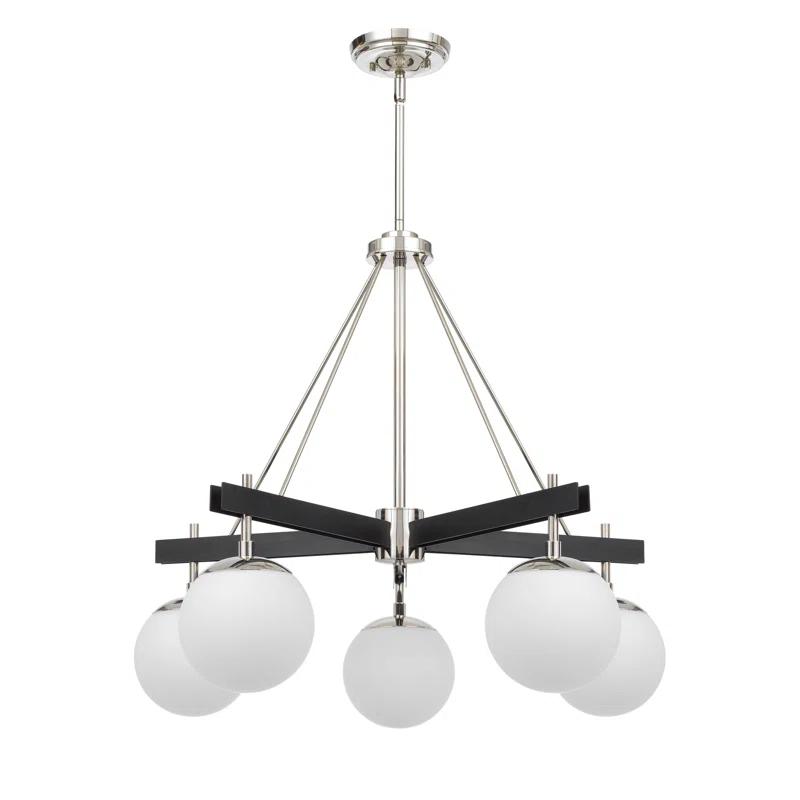 5 - Light Wagon Wheel Chandelier