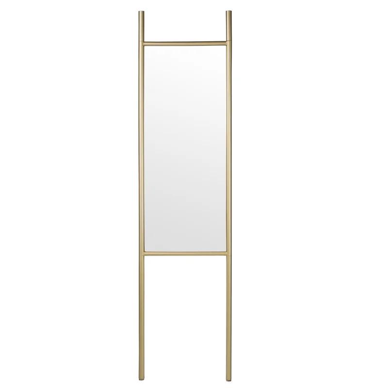Ladder Industrial Chic Full-Length Gold Steel Mirror