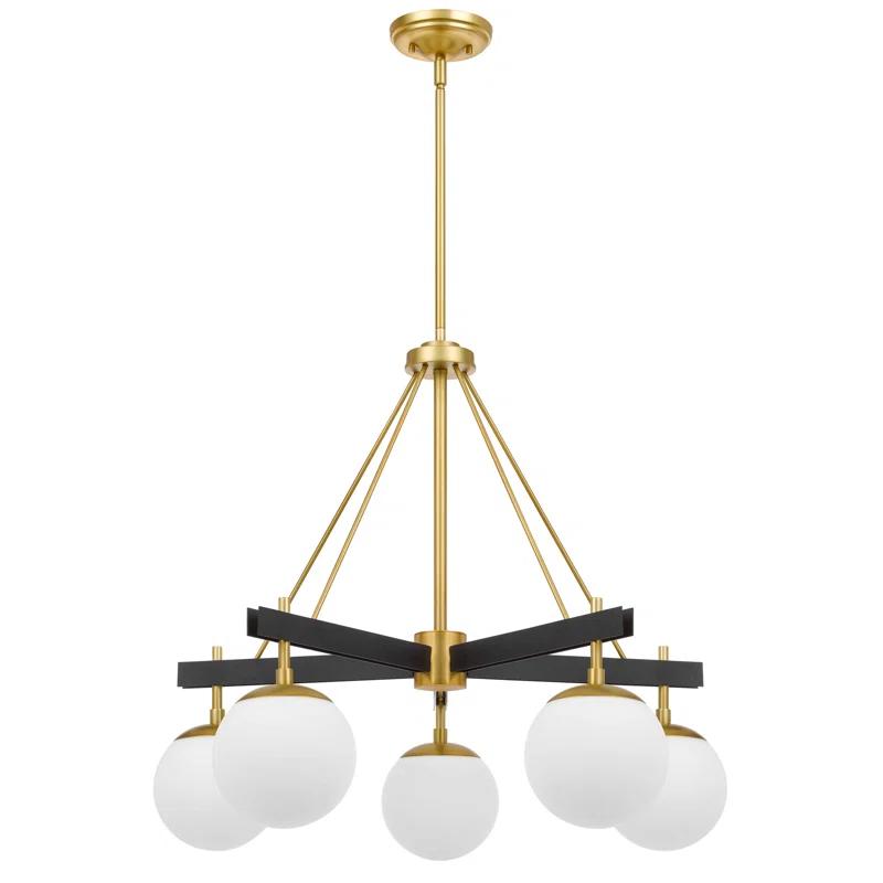 5 - Light Wagon Wheel Chandelier