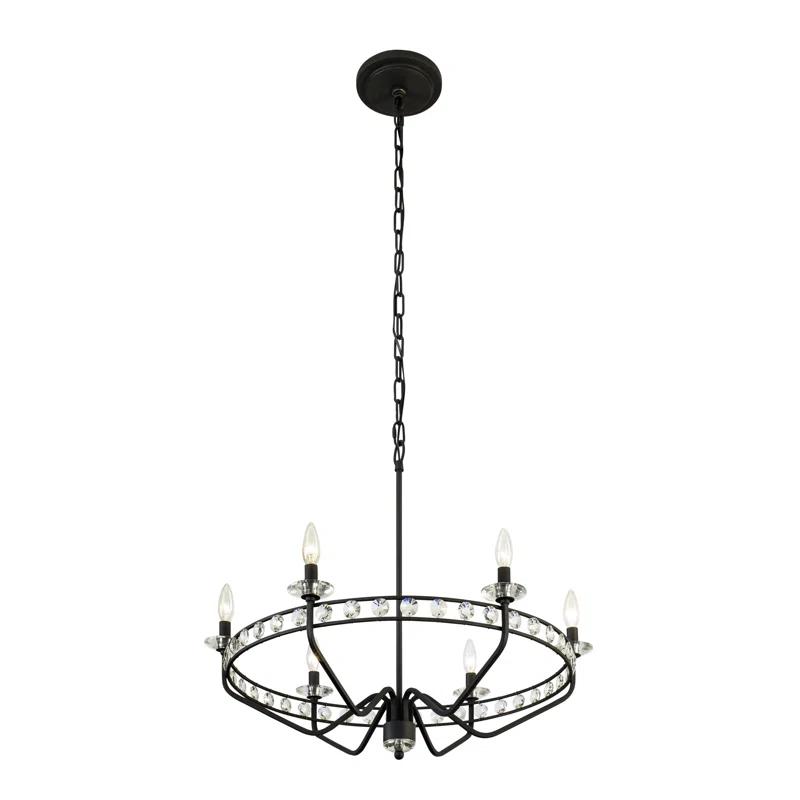 Black Crystal 6-Light Classic Chandelier