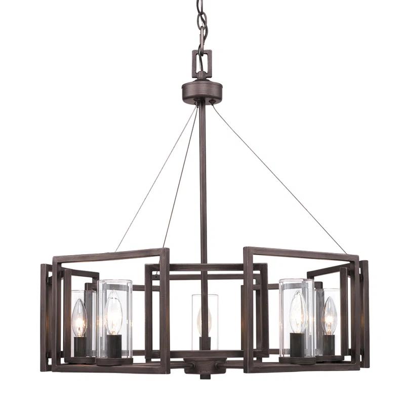 Newlin 5 - Light Dimmable Drum Chandelier