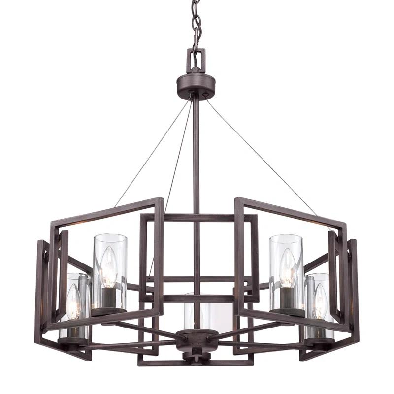 Newlin 5 - Light Dimmable Drum Chandelier