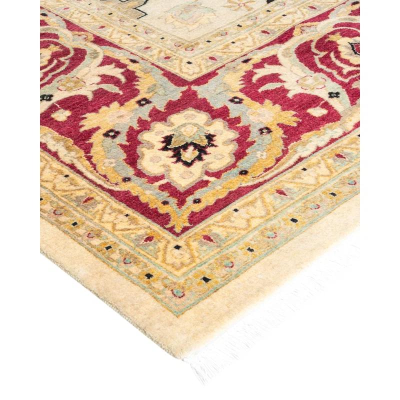 Solo Rugs Classic One-of-a-Kind Hand-Knotted New Age 10'3" x 14'1" Wool Area Rug in Ivory/Beige/Burgundy & Reviews | Perigold
